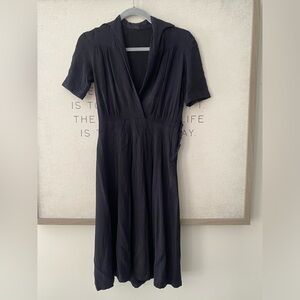 Vintage handmade navy dress, size XS/small